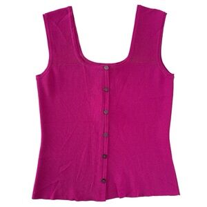 90s Square Neck Slinky Ribbed Stretch Knit Top